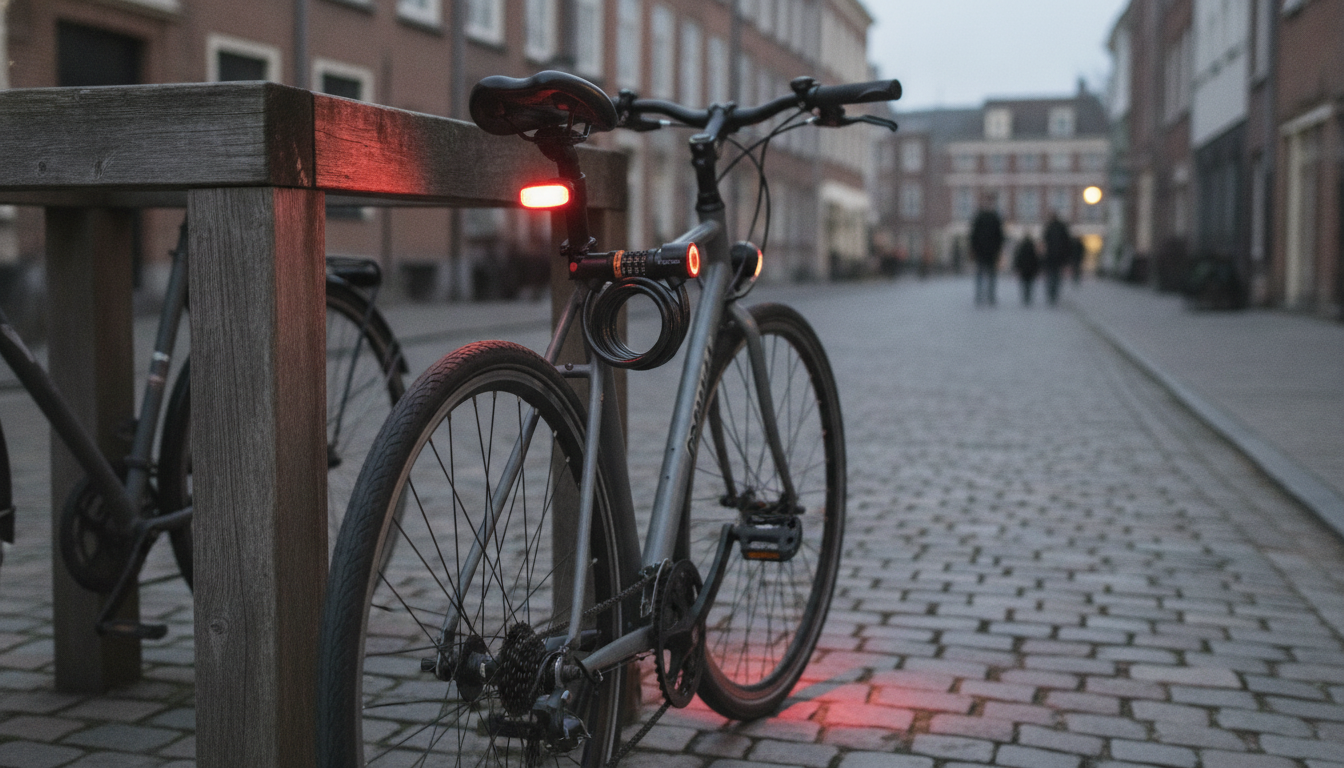 2-in-1 Bike Cable Lock With Taillight for Safer Stops