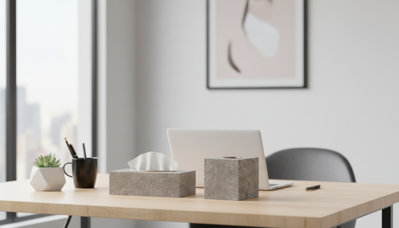 Modern European Leather Tissue Box Cover for Home & Office